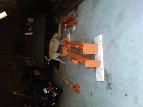 All laid out for assembly.  TJ the motor pool Sargent look over the area before we begin.